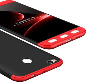Hurtel Etui Xiaomi Redmi 4X 360 Protection pokrowiec na przód + tył czarno-czerwony 1