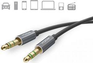 Kabel Rock Jack 3.5mm - Jack 3.5mm 2m czarny (6950290616822) 2