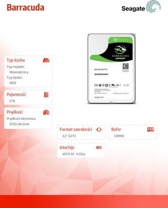 Dysk Seagate Barracuda Pro 2 TB 3.5" SATA III (ST2000DM009) 3