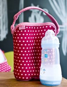 Built Built Bottle Buddy - Termoopakowanie Do Butelek Podwójne (baby Pink Mini Dots) 2