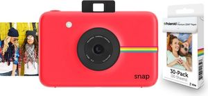 Aparat cyfrowy Polaroid Polaroid Snap - Cyfrowy Aparat Do Zdjęć Natychmiastowych - BiaŁy+ Opakowanie Wkładów Zink Na 30 Zdjęć 1