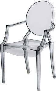 D2 Design Krzesło dziecięce Royal Jr. transparentn y dymiony 1