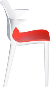 Resol Krzesło Lyza biało-czerwone 1