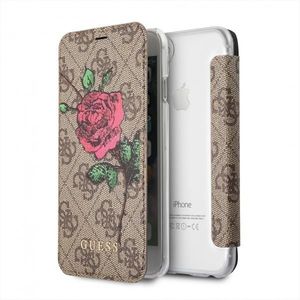 Guess Guess GUFLBKI84GROB iPhone 7/8 brown /brązowy book 4G Flower Desire 1