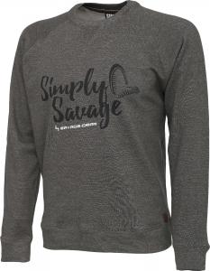 Savage Gear Simply Savage Sweater Melange Grey roz. S (59138) 1