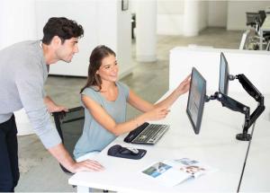 Fellowes Uchwyt biurkowy na 2 monitory do 32" Platinum (8042501) 6