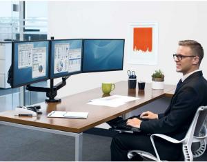 Fellowes Uchwyt biurkowy na 3 monitory do 27" Platinum (8042601) 2