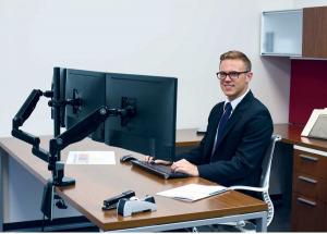 Fellowes Uchwyt biurkowy na 3 monitory do 27" Platinum (8042601) 5