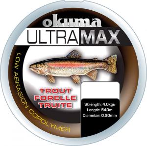 Okuma Ultramax 2oz Trout 1535m 8lbs 4kg 0.20mm Grey (19163) 1
