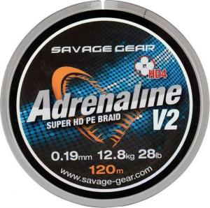 Savage Gear HD4 Adrenaline V2 120m 0.26mm 37.5lbs 17.1kg Grey (54832) 1