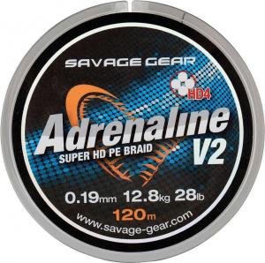 Savage Gear HD4 Adrenaline V2 120m 0.13mm 17lbs 7.8kg Grey (54828) 1