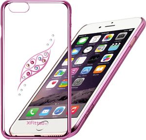 X-FITTED Etui X-FITTED Swarovski IPHONE 6+ Leaf różowe PPJYP 1