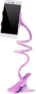 Hurtel Uniwersalny elastyczny uchwyt 360 z klipsem na telefon fioletowy 4