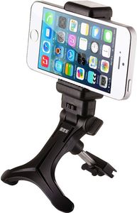 Hurtel samochodowy z gwintem 1/4'' cala na telefon kamerę do kratki wentylacyjnej czarny 2