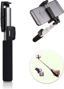 Selfie stick Remax Monopod wysięgnik do zdjęć Selfie z pilotem Bluetooth Remax srebrny 1