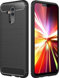 Hurtel Carbon Case elastyczne etui pokrowiec Huawei Mate 20 Lite czarny 1