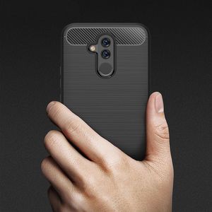 Hurtel Carbon Case elastyczne etui pokrowiec Huawei Mate 20 Lite czarny 4