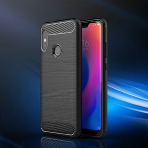 Hurtel Carbon Case elastyczne etui pokrowiec Xiaomi Mi A2 Lite / Redmi 6 Pro czerwony 7