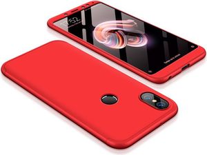 Hurtel 360 Protection etui na całą obudowę przód + tył Xiaomi Redmi Note 5 (dual camera) / Redmi Note 5 Pro czerwony 1