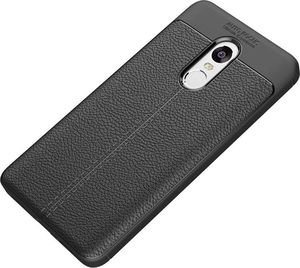 Hurtel Litchi Pattern elastyczne etui pokrowiec Xiaomi Redmi 5 Plus / Redmi Note 5 (single camera) czarny 2