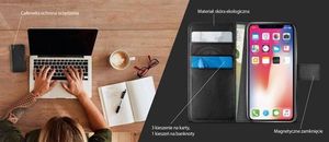 Puro Etui Booklet Wallet Case iPhone Xs Max + stand up czarne 4