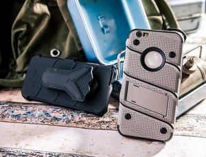 Zizo Pancerne etui iPhone 7 ze szkłem 9H na ekran (czarny) 10