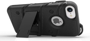 Zizo Pancerne etui iPhone 7 ze szkłem 9H na ekran (czarny) 3