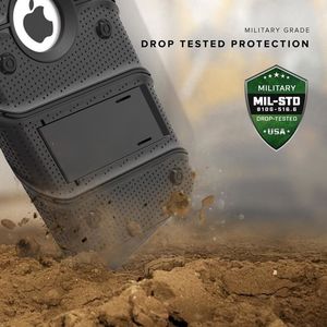 Zizo Pancerne etui iPhone 7 ze szkłem 9H na ekran (czarny) 7