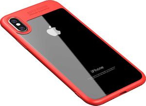 IPAKY Etui iPhone X iPaky Frame przezroczyste etui z żelową ramką czerwony 1