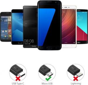 Kabel USB Blitzwolf Micro USB M - USB 2.0 M; 0,30m; kolor biały (BW-MC10) 11