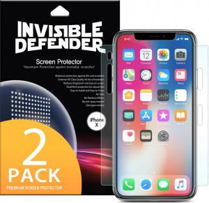 Ringke Invisible Defender 2x folia ochronna na cały ekran i boki telefonu TPU Apple iPhone X (IFAP0003-RPKG) 1