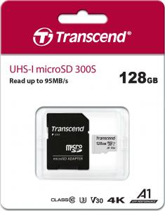 Karta Transcend 300S MicroSDXC 128 GB Class 10 UHS-I/U3  (TS128GUSD300S-A) 2