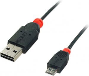 Kabel USB Lindy USB A - Micro USB B 3m czarny (31198) 1