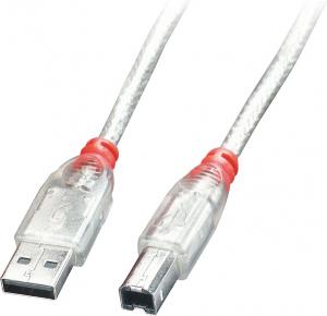 Kabel USB Lindy USB-A - USB-B 0.5 m Przezroczysty 1