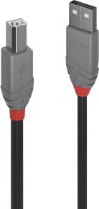Kabel USB Lindy USB-A - USB-B 5 m Czarny (36675) 1