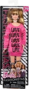 Lalka Barbie Mattel Lalka BARBIE Fashionistas Różowa sukienka lata 80 (FBR37/FJF44) 1