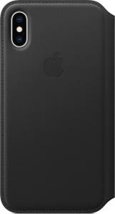 Apple Etui skórzane folio iPhone XS - czarne 1