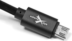 Kabel USB Extreme Networks Kabel USB silikonowy MICRO USB czarny BOX EXTREME 1
