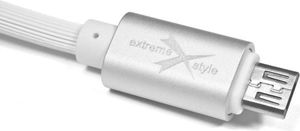 Kabel USB Extreme Networks Kabel USB silikonowy MICRO USB biały BOX EXTREME 1
