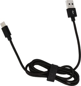 Kabel USB Kabel pleciony USB - TYP C czarny 1m 2