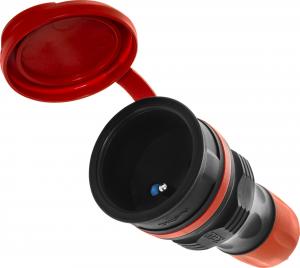 KEL Gniazdo przenośne z klapką 16A 2P+Z 250V IP54 czarny/czerwony GN-54 (W-97978) 3