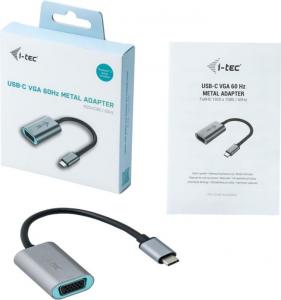 Adapter USB I-TEC USB-C - VGA Srebrny  (C31METALVGA60HZ) 4