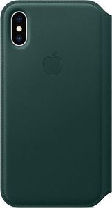 Apple Etui skórzane folio iPhone XS - leśna zieleń 1