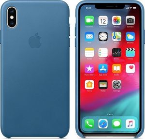 Apple Etui skórzane iPhone XS Max - szary błękit-MTEW2ZM/A 2
