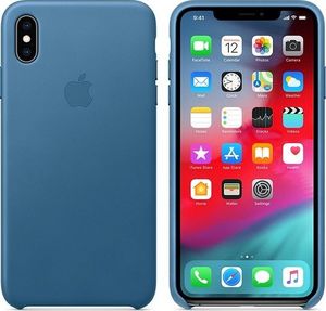 Apple Etui skórzane iPhone XS Max - szary błękit-MTEW2ZM/A 4