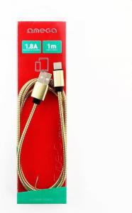 Kabel USB Omega metal cable TYPE-C na USB 1.8A 1M 1