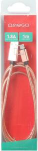 Kabel USB Omega USB-A - microUSB 1 m Złoty (OUFBB6MBOXRG) 3