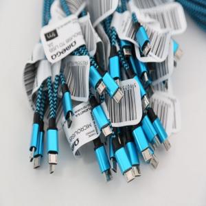 Kabel USB Omega USB-A - microUSB 1 m Niebieski (OUFBBMBL) 4