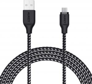Kabel USB Aukey USB-A - 1.2 m Czarny (CB-AM1 BLACK) 1