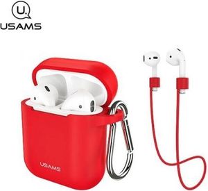 Usams USAMS Etui ochronne na słuchawki Airpods czerwony/red BH423AP04 (US-BH423) 1
